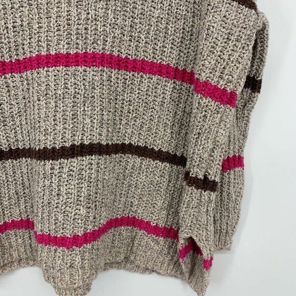 Free People Sweater Greenwich Village Stripe Pullover Oversized Pocket - Picture 10 of 11